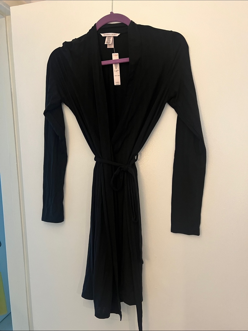 BRAND NEW Victoria's Secret Black Wrap Cardigan with Soft Drape- BRAND NEW